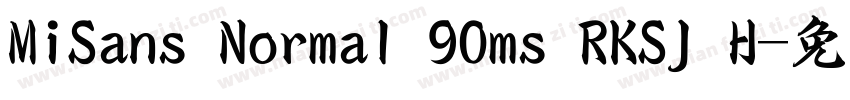 MiSans Normal 90ms RKSJ H字体转换